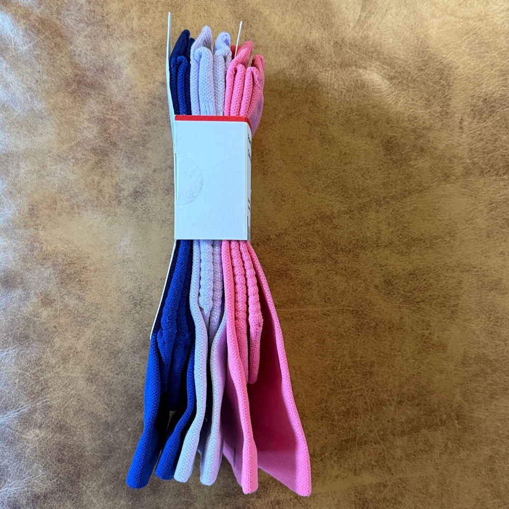 NWT 3 Pack Unisex Lululemon Power Stride Socks Crew Length Sz XL Pink Riverside